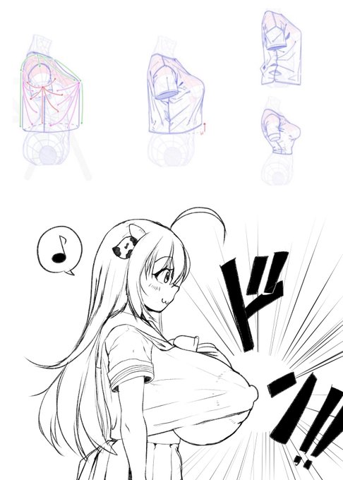 流れてきたポストを参考に描いてみたよ( 'Д` )✏️ 