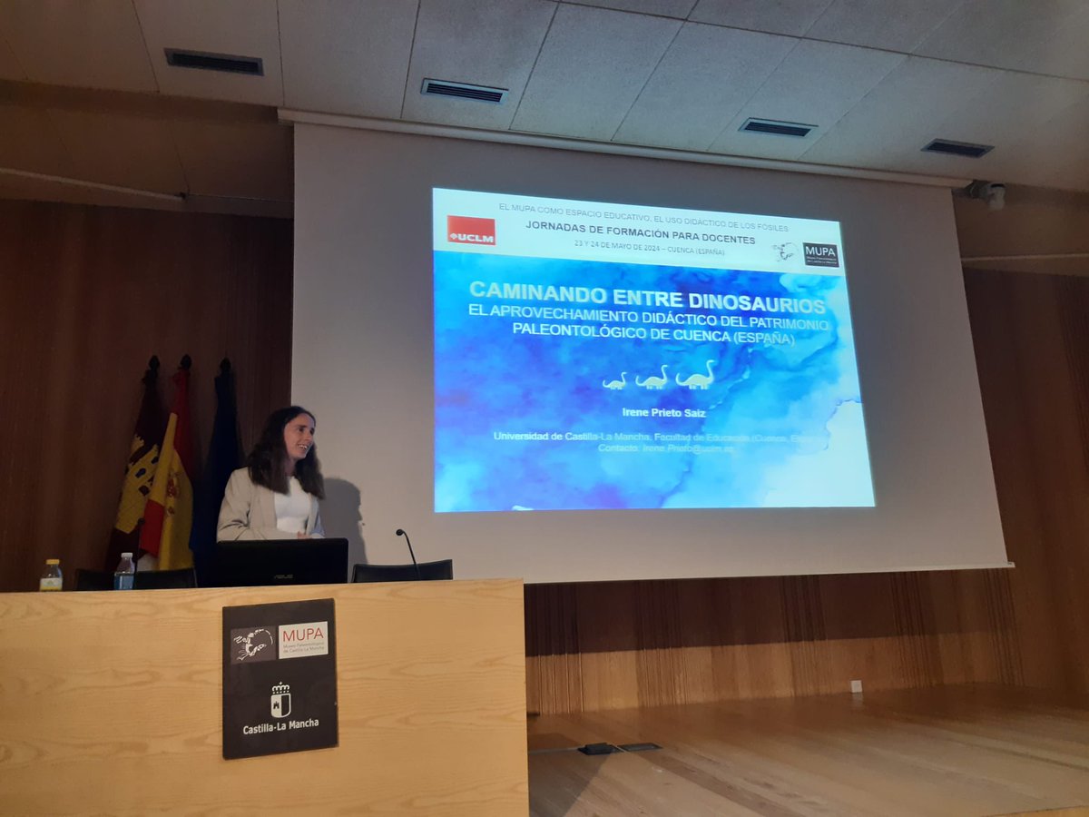 Ayer estuvimos exprimiendo el gran potencial didáctico de los recursos paleontológicos de #Cuenca en las I Jornadas de Formación Docente del <a href="/MuPaclm/">Museo de Paleontología de Castilla-La Mancha</a> 🔝🦖👩🏼‍🏫

¡Gracias docentes por vuestras ganas de seguir aprendiendo! 🌱
