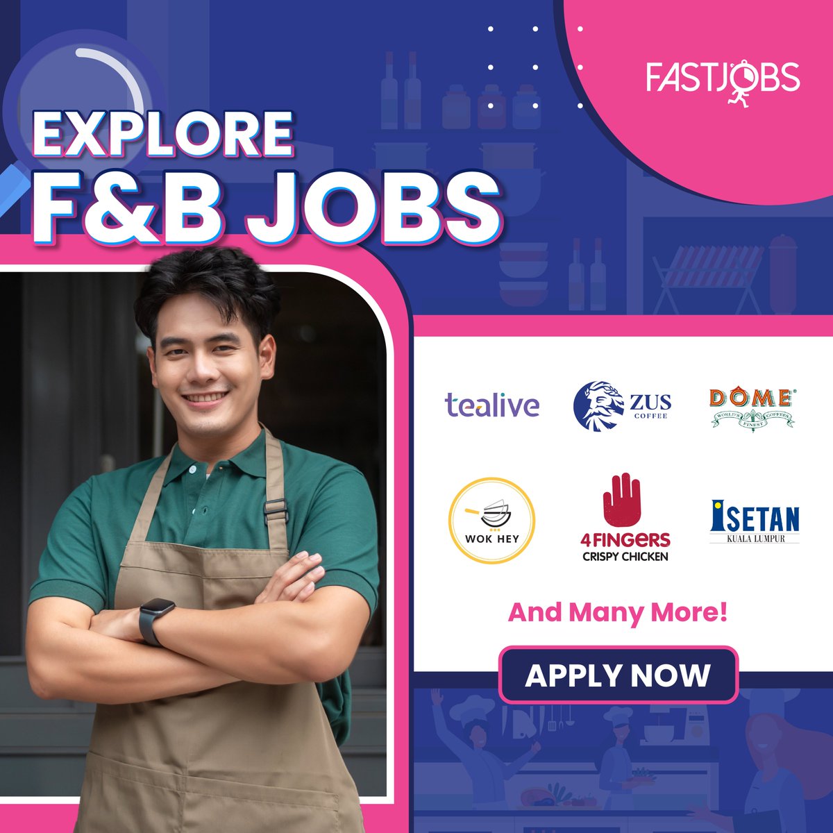 Check out these Top F&B brands across Malaysia!
- Tealive tinyurl.com/mm78hrsz
- ZUS Coffee tinyurl.com/yfsy8tt3
- 4 Finger tinyurl.com/2yc7yzbb
- Isetan tinyurl.com/y8sycv99
And more!  Apply now with FastJobs!  
#JobSearch #NowHiring #HiringNow #ApplyNow #fastjobs