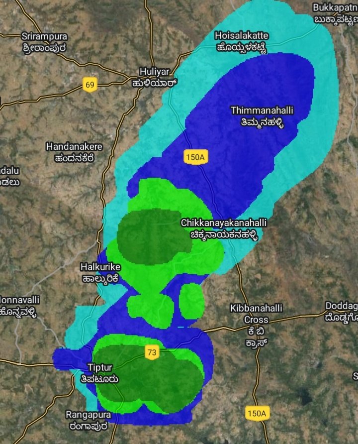 Moderate rainfall activity is seen over Tipaturu, Chikkanayakanahalli & surroundings in Tumakuru district now

#KarnatakaRains