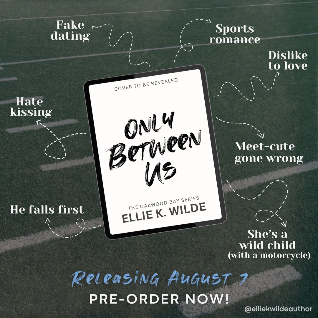 ONLY BETWEEN US by Ellie K. Wilde is coming August 7th! Make sure to preorder this all-new steamy, small town, meet cute gone wrong, rom com TODAY!! PREORDER TODAY! mybook.to/OnlyBetweenUs
