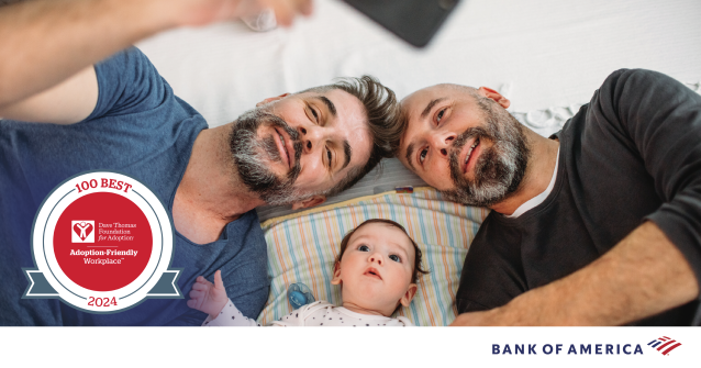Adoption can change the lives of parents and children, which is why my company works to make it easier to achieve. As one of the <a href="/DTFA/">Dave Thomas Foundation for Adoption</a>’s Best Adoption-Friendly Workplaces, <a href="/BankofAmerica/">Bank of America</a> offers resources to make adoption possible for teammates. bit.ly/3XdfLYT