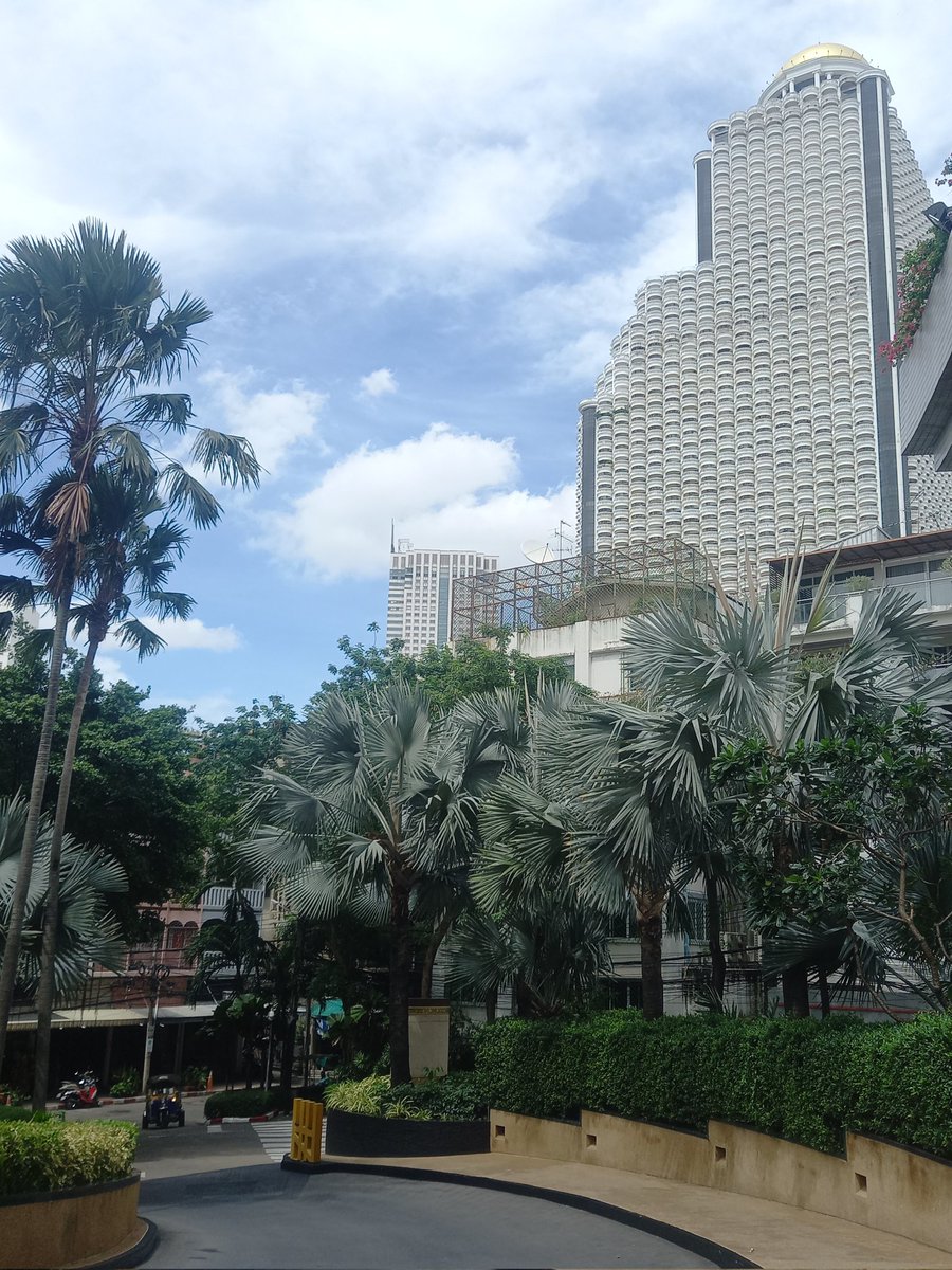 right : The State Tower Building top roof was where the Hollywood film ' Hangover 1 ' was made in 2010. Bangkok, Thailand