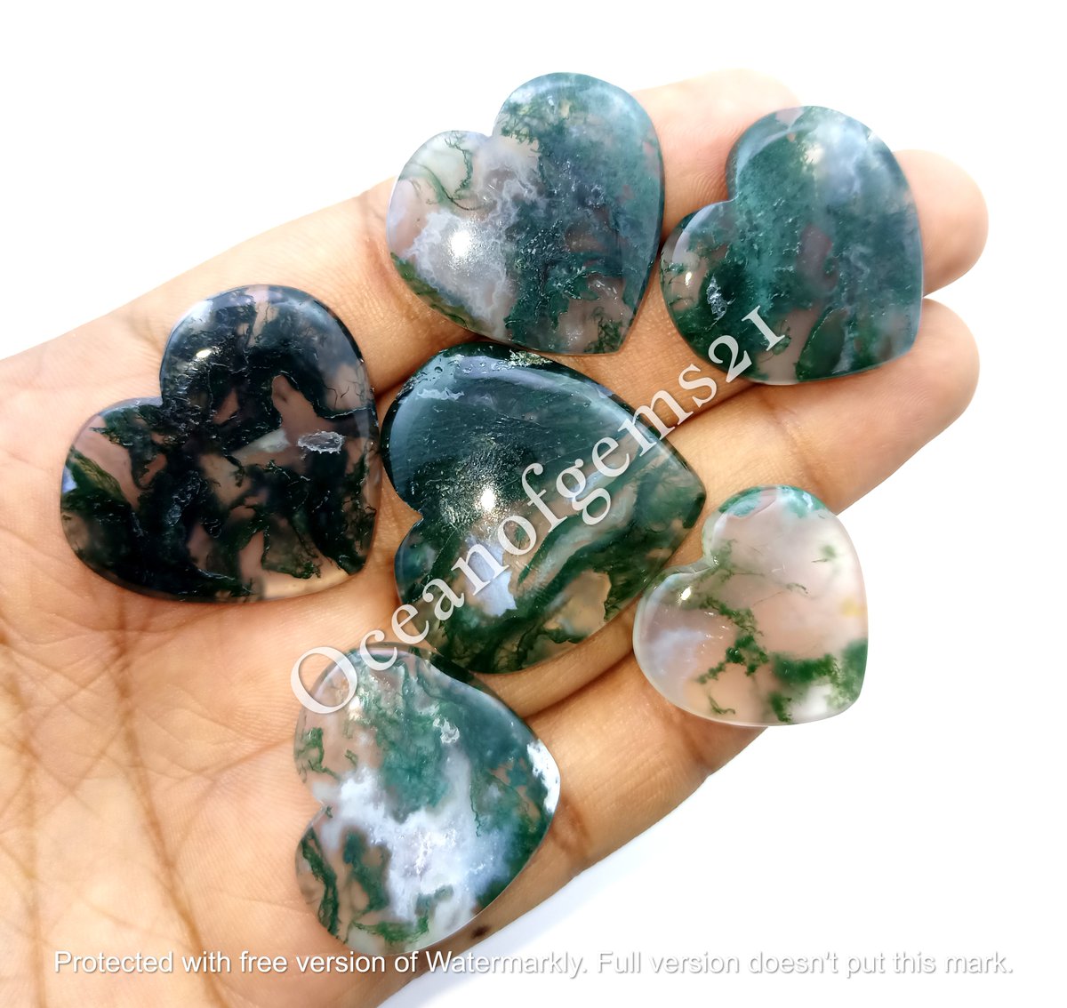 Natural Green Moss Agate Heart Shape Cabochon Gemstones Dm For Price Size 25 to 40mm Approx Free Drilling Service Worldwide Shipping$6 Combined Shipping Available #greenmossagate #greenmossagateheart #heart #heartstone #mossagatejewelry #agate #agatestone