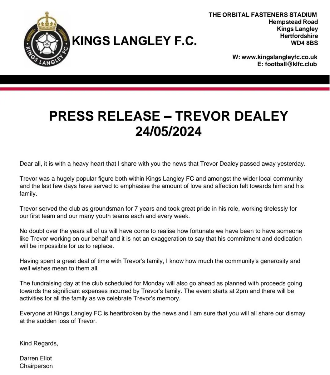 Kings Langley FC tweet media