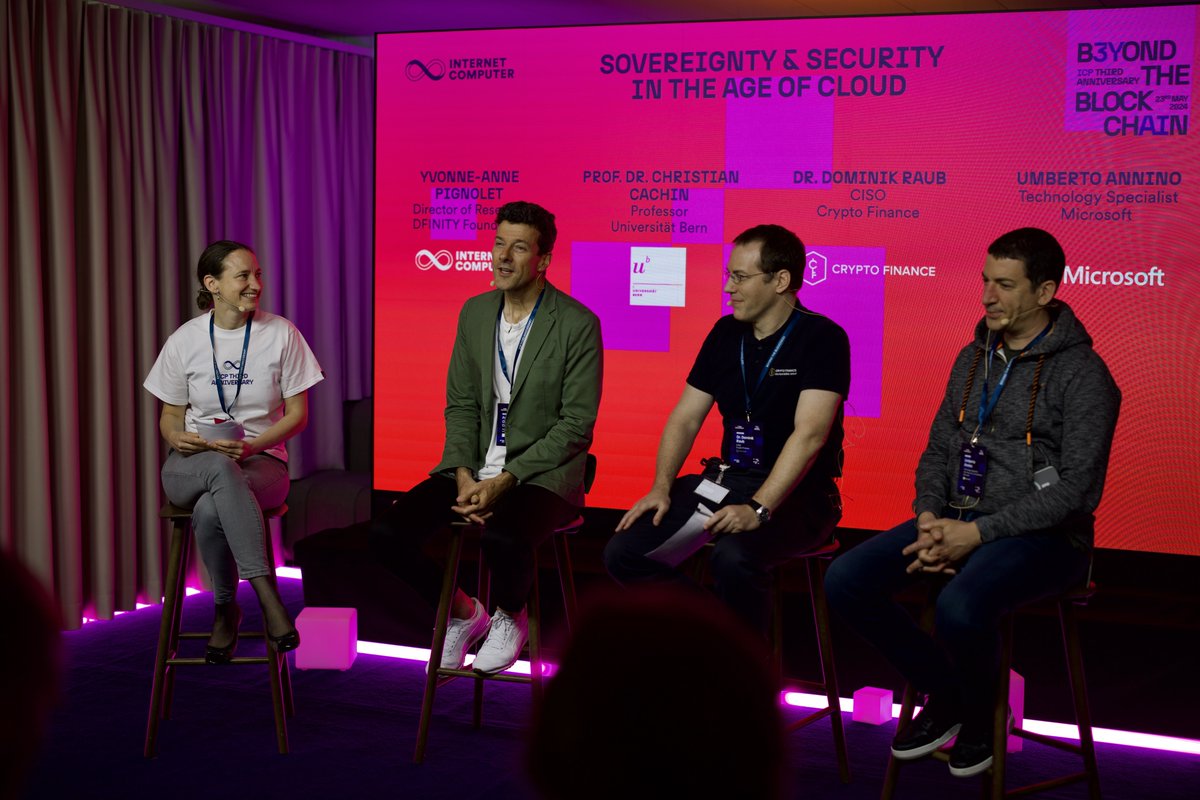 dfinity's tweet photo. Don't let FOMO kick in - relive the best moments from yesterday's #ICP 3rd Anniversary celebration here.

Community members and partners joined us at DFINITY HQ for keynotes, panels, and an epic party.

Catch up on some of the highlights here👇 https://t.co/Dik4cnluqS