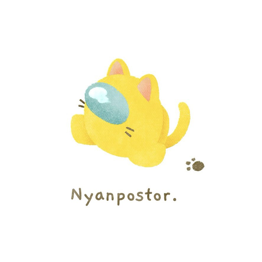 _pira__'s tweet photo. にゃんぽすたー 🐾 
#AmongUs https://t.co/8HsP3ut8bY