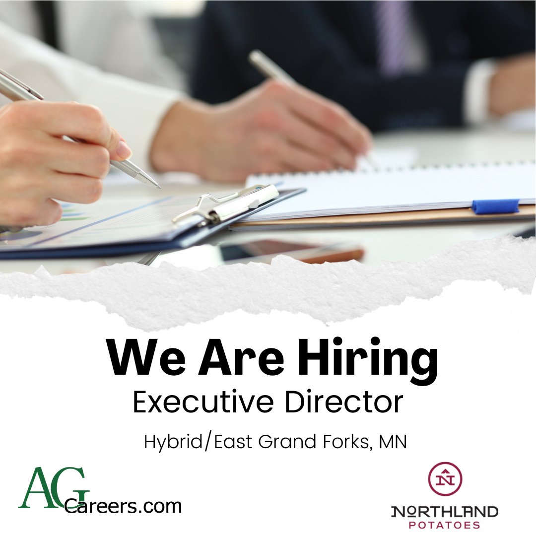Northland Potato Growers Association is #Hiring an Executive Director! 

This role will proactively identify and recruit prospective new members or businesses to diversify and enhance the Association's strength.

Dive into details on #AgCareers: ow.ly/lE5y50ReZKn