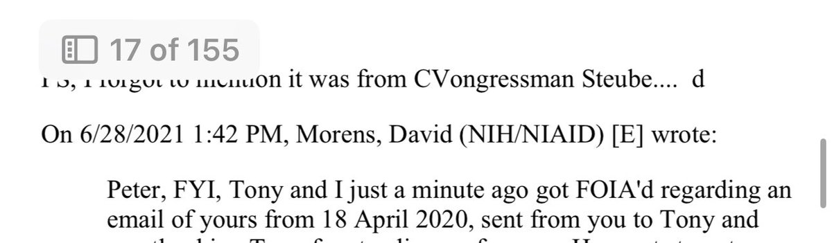 INCITING VIOLENCE—let’s talk about this death threat to @PeterHotez caused by a misleading post by @JeffereyJaxen. To a lay reader, Jaxen’s post suggests a scandal involving Dr Hotez and Dr Fauci’s advisor David Morens. But what Jaxen left out was that the original email was SENT
