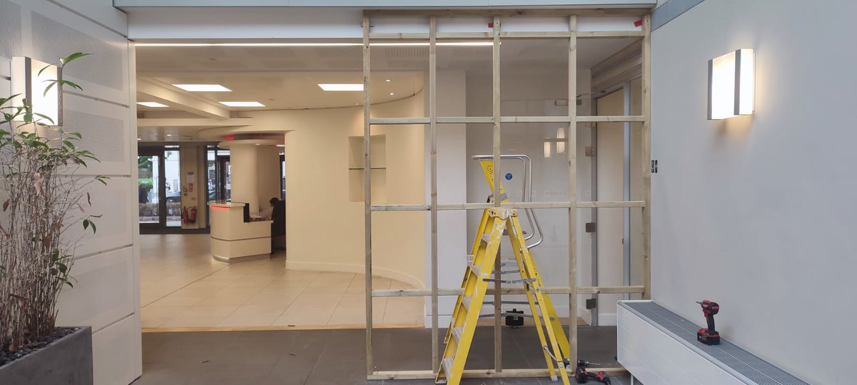 CreateSpaceLdn's tweet image. Work at Hammersmith has started. Entrance wall and 3 new studios are being built.
Come and check our available private and shared studios, and our coworking spaces.