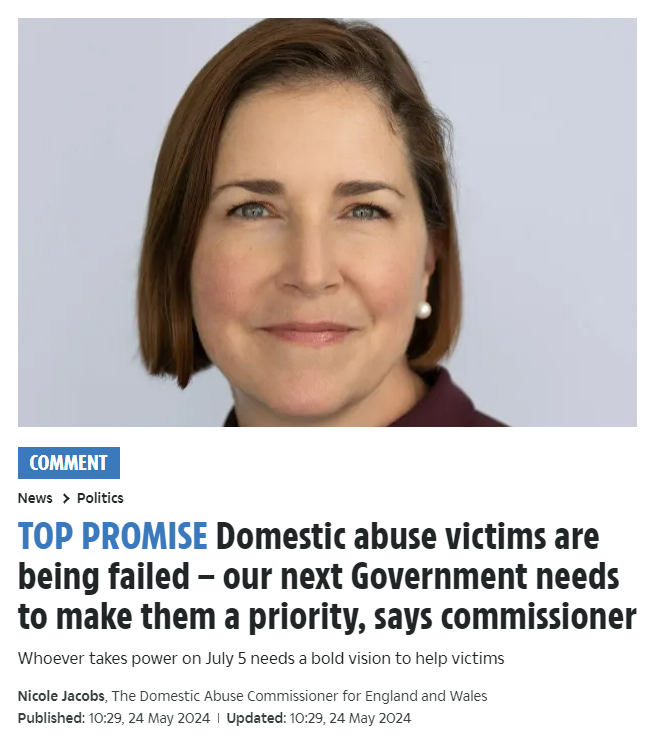 Having witnessed first-hand the work of the Domestic Abuse Commissioner's office over the last year, and their impactful vision for the future, one that ensures all victims and survivors are supported, I hope to see party manifestos make commitments to the seismic shift needed in