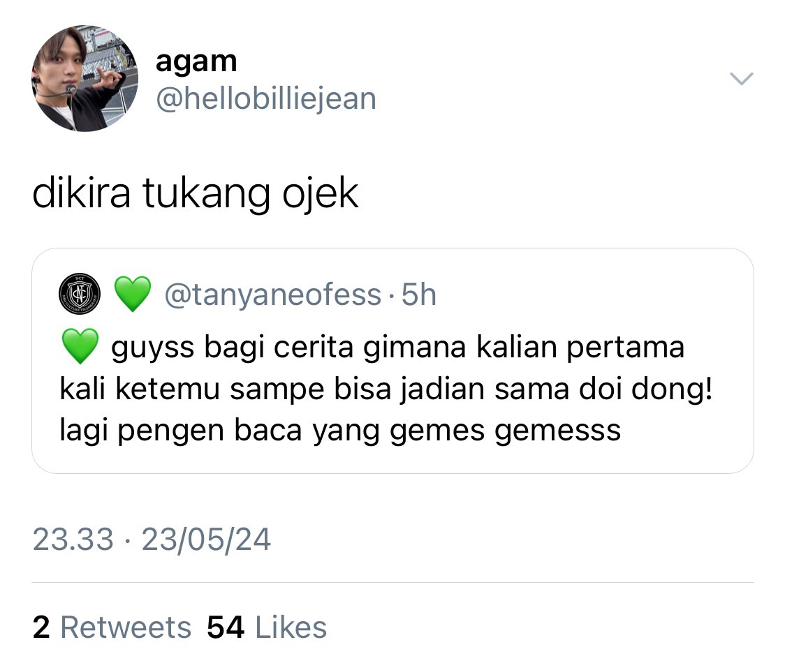 — from ojek to lovers

hyuckren few tweets au
written by ceri, 2024