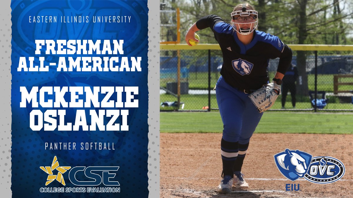 ICYMI: McKenzie Oslanzi from @EIU_Softball was named a @CSEvalSoftball Freshman All-American earlier this week. Oslanzi was the @OVCSports Freshman of the Year earning first-team All-OVC and second team All-Region honors release 🥎👀⬇️ eiupanthers.com/news/2024/5/24…