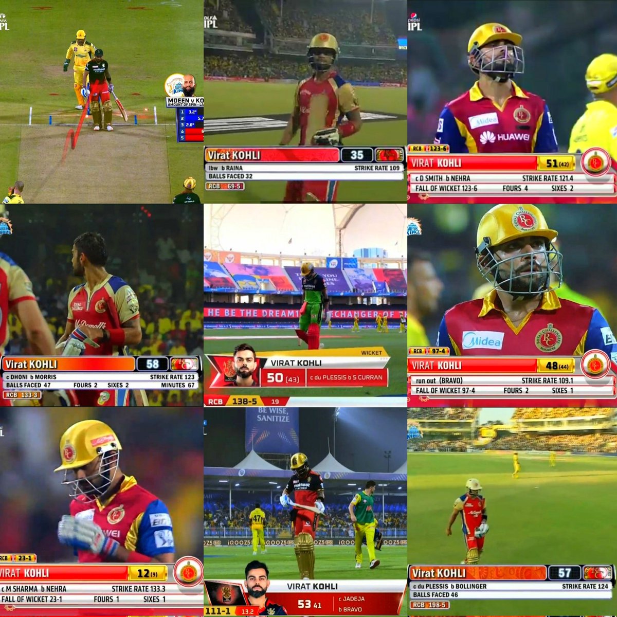 Playing selfish knock is an art then this Chokli <a href="/imVkohli/">Virat Kohli</a> is an picasso of it. 🤡

SELFISH JOKER CHOKLI
CSK SLAVE KOHLI #KohliDogofDhoni