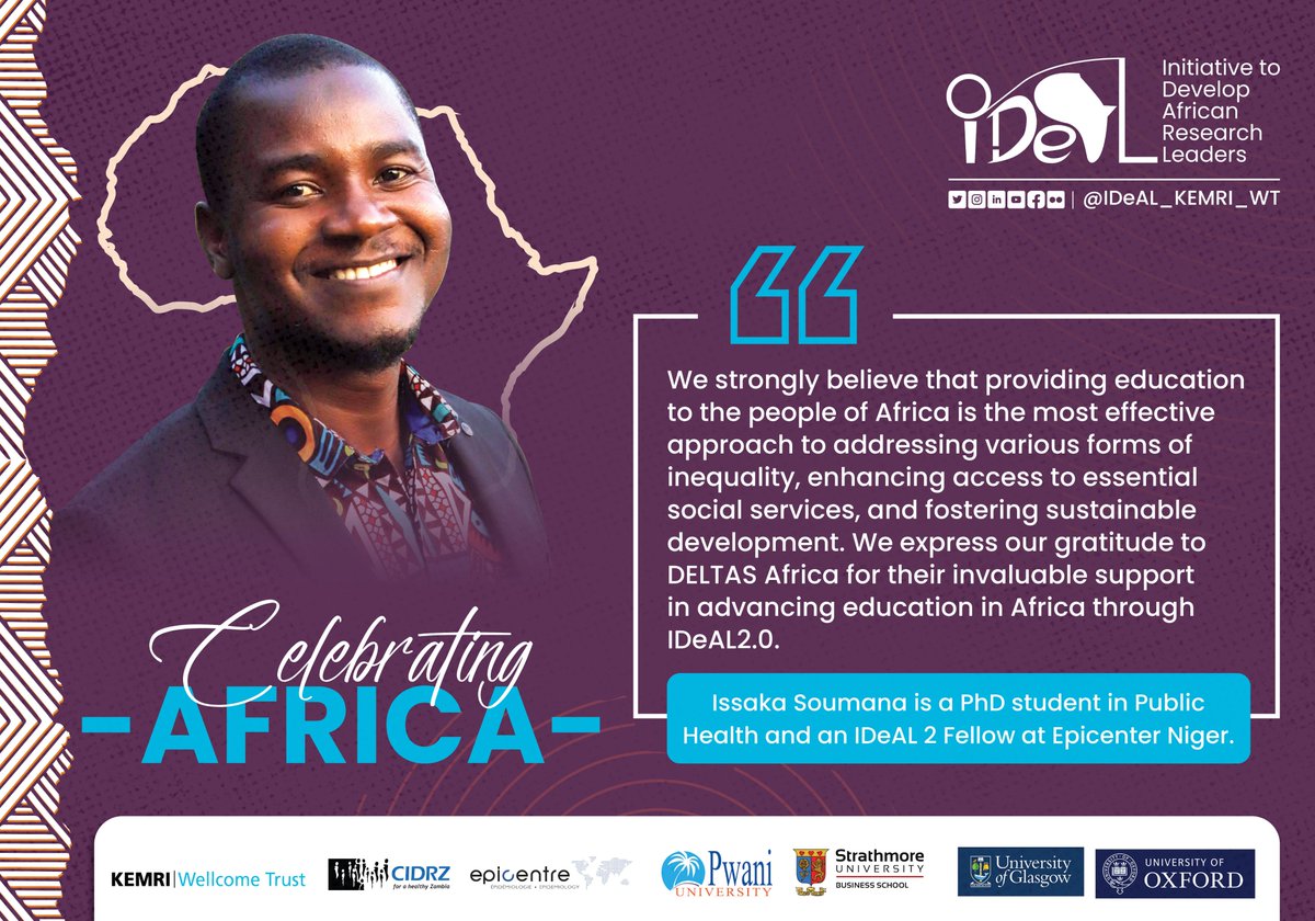 For us, @IDeAl_Epicentre, 'Educate an African for the 21st Century' means creating inclusive and quality learning systems by attracting, training, and retaining a mass of African researchers who will impact the continent’s current and emerging health challenges. #DELTASAfricaII