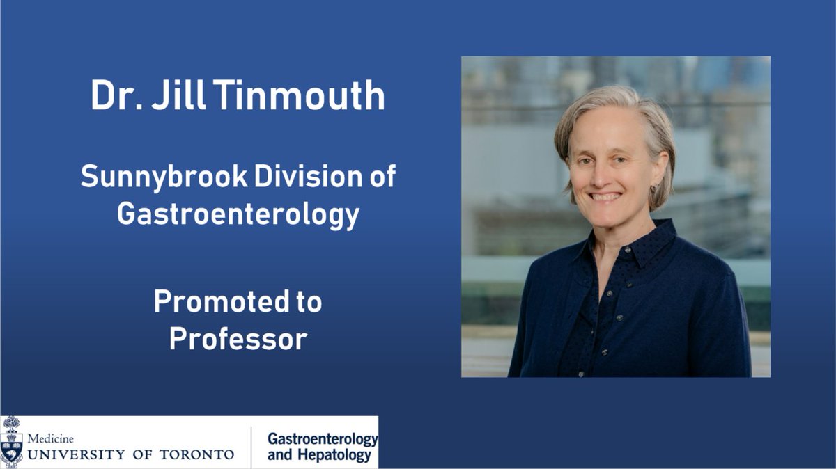 University of Toronto Gastroenterology+Hepatology (@uoftgastrohep) on Twitter photo MAJOR ANNOUNCEMENT!
Dr. Jill Tinmouth (<a href="/JillTinmouth/">Jill Tinmouth</a>) has been officially promoted to the rank of PROFESSOR on the basis of Excellence in Creative Professional Activity, related to her work implementing optimal care pathways for screening and surveillance tools in CRC prevention MAJOR ANNOUNCEMENT!
Dr. Jill Tinmouth (<a href="/JillTinmouth/">Jill Tinmouth</a>) has been officially promoted to the rank of PROFESSOR on the basis of Excellence in Creative Professional Activity, related to her work implementing optimal care pathways for screening and surveillance tools in CRC prevention