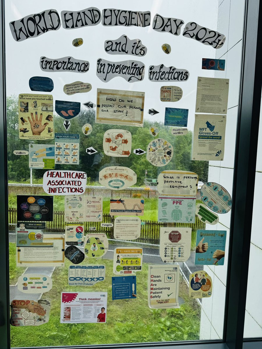 #worldhandhygeineday #HandHygiene 
Infection prevention and importance of hand hygiene, displayed at Crumpsall vale by staff.