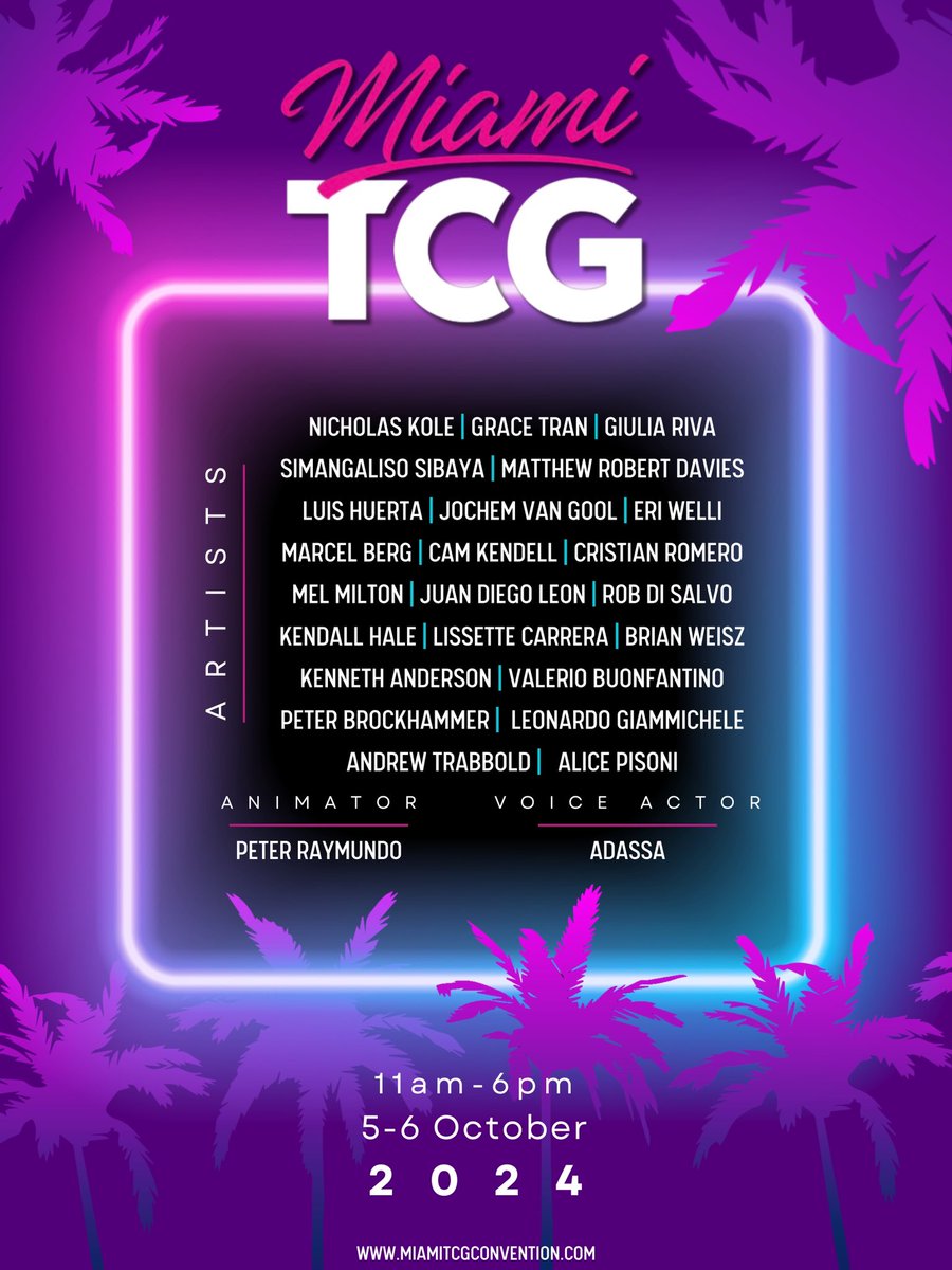 We are thrilled to share 25 of our featured guests with you!! More will be announced!! See you in Miami on October 5-6!! Tickets are 20% off all month, link in bio! 🎟️🏝️👋