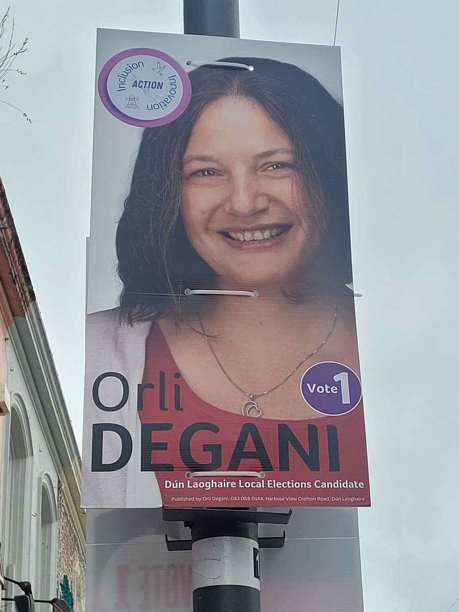 The Jewish candidate that the Social Democrats deselected in Dun Laoghaire used the posters they gave her and just covered up the Sockies logo.