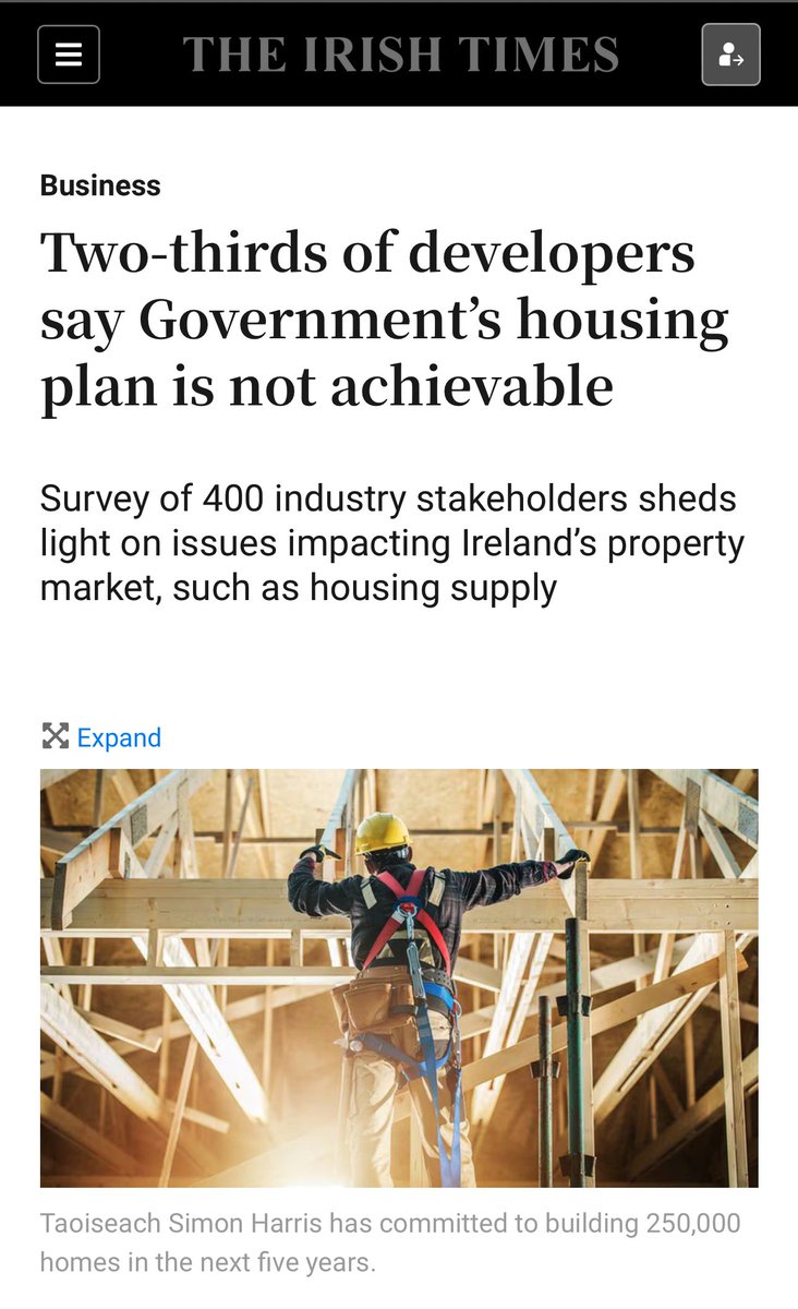 Soft hands Simon Harris has a making unachievable announcement on housing and is being called out by the developers working on the construction trade. #IrelandisFull