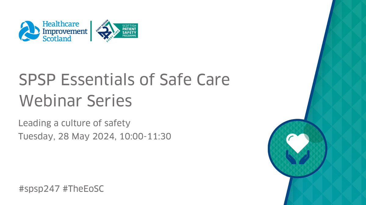 Next week we will welcome speakers Laura Boyce Director of Midwifery <a href="/DGNHS/">NHS DG</a>, Suzie Bailey &amp; Dharaa Patel <a href="/TheKingsFund/">The King's Fund</a> to the #spsp247  #TheEoSC webinar to share their reflections in creating the conditions for safe care  
To learn more register here 
bit.ly/49RzVdA