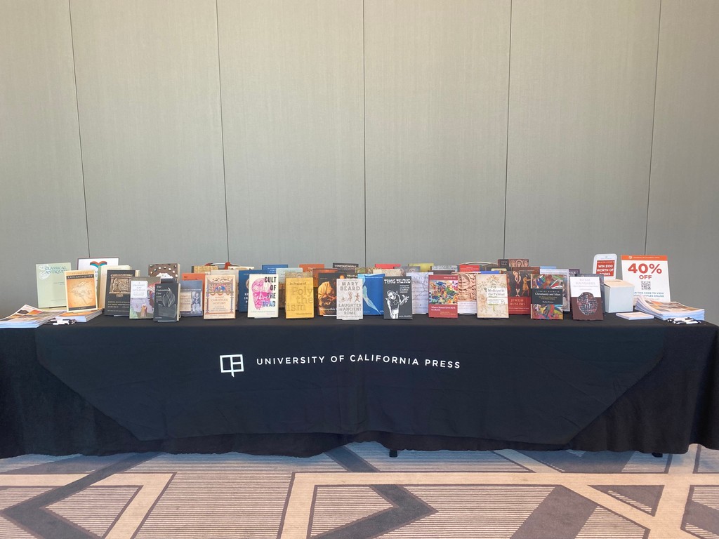 We're back at #NAPS2024 until 5PM today so drop by and check out some of our latest acclaimed books on religion and the ancient world! Be sure to claim your 40% discount by visiting our NAPS 2024 website too! ucpress.edu/page/naps-2024