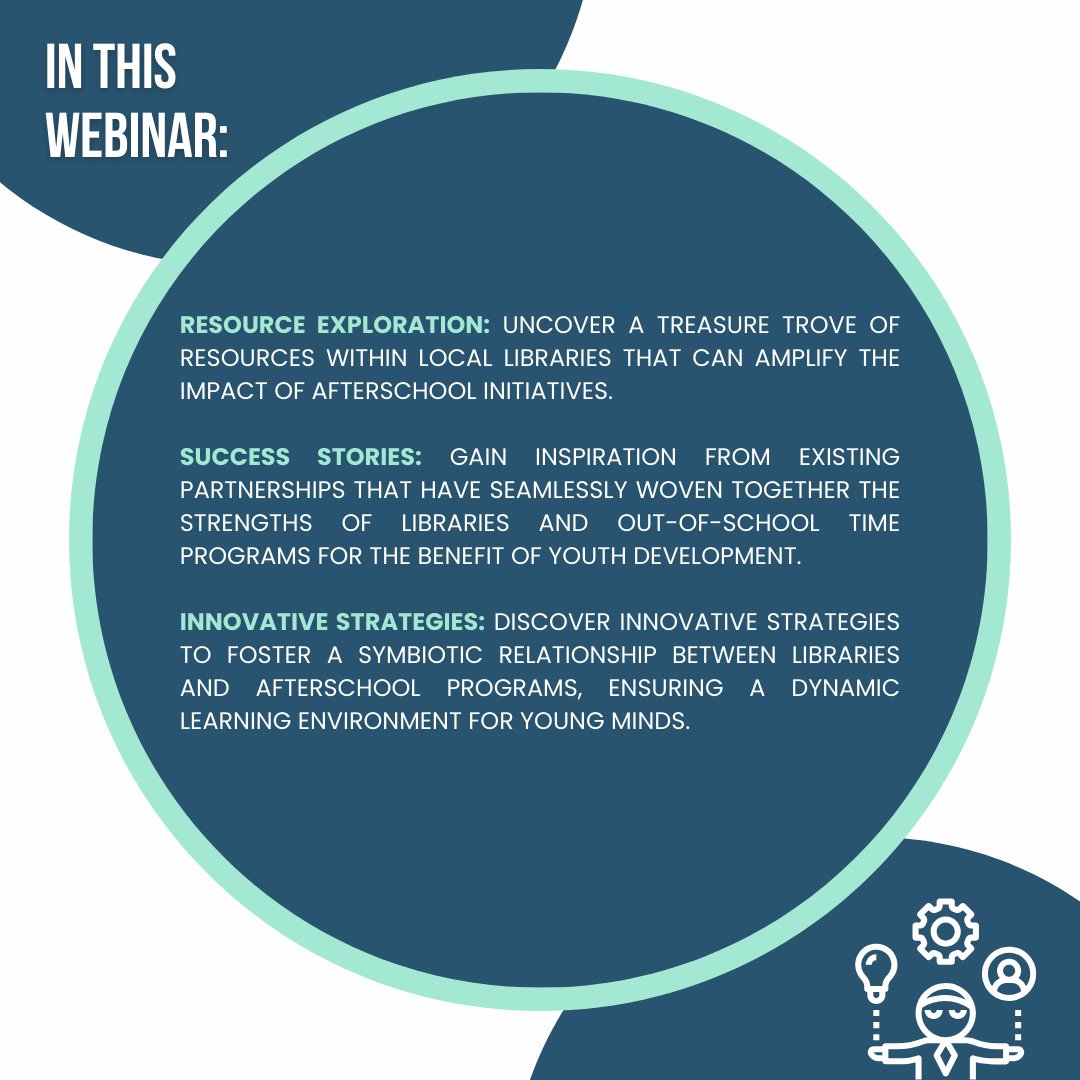 There's still time to register for Beyond Literacy‼️

Learn how libraries and out-of-school time programs can collaborate to enhance youth development. Register here: bit.ly/3ywQzls
#Afterschool #LibraryResources