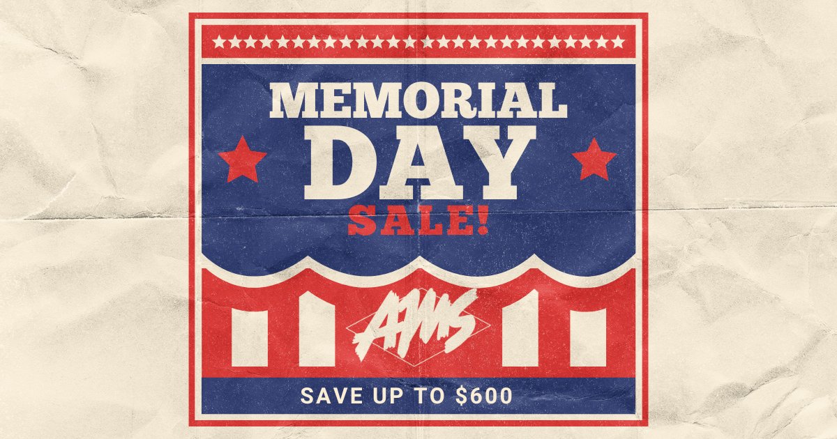Enjoy savings up to $600 off during our Memorial Day Sale THIS WEEKEND! We’re cutting prices on #guitars, #basses, #amps, #drums, #keyboards, #livesound, #DJ, #recording and more must-have pieces for any setup.

Shop the sale here: brnw.ch/21wK6sq