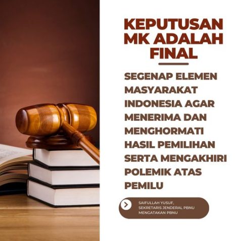 Keputusan MK adalah final! Mari kita kawal sama sama

#PemiluDamai 
#IndonesiaBisa