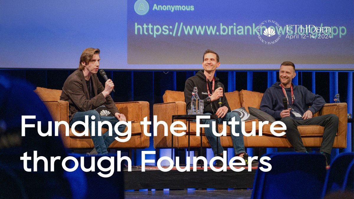 CryptoCanal priv/acc (@cryptocanal) on Twitter photo “Funding the Future through Founders” panel with@aronvanammers from <a href="/OVioHQ/">Outlier Ventures</a>, <a href="/0xpostscryptum/">PS</a> from <a href="/Maven11Capital/">Maven 11</a>, and <a href="/xrendolf/">Rene</a> from <a href="/moonhillcap/">Moonhill Capital</a>. Moderated by <a href="/robdotrego/">Robert de Groot</a> from <a href="/gain_ai/">Gain</a>.
👉 youtu.be/_DmOJSO_j6o “Funding the Future through Founders” panel with@aronvanammers from <a href="/OVioHQ/">Outlier Ventures</a>, <a href="/0xpostscryptum/">PS</a> from <a href="/Maven11Capital/">Maven 11</a>, and <a href="/xrendolf/">Rene</a> from <a href="/moonhillcap/">Moonhill Capital</a>. Moderated by <a href="/robdotrego/">Robert de Groot</a> from <a href="/gain_ai/">Gain</a>.
👉 youtu.be/_DmOJSO_j6o