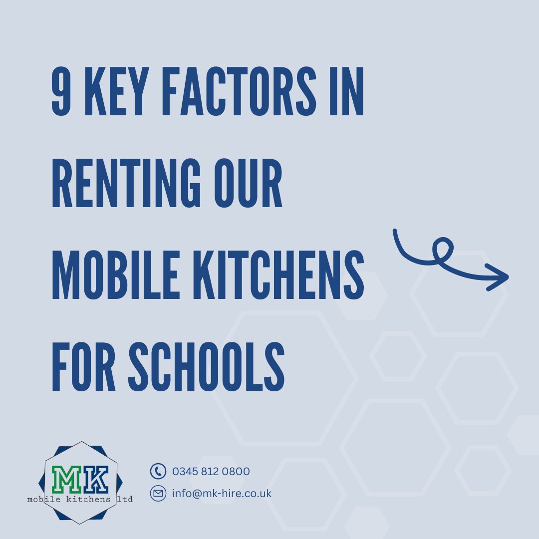 mobilekitchens's tweet image. 9 Key Factors in Renting our Mobile Kitchens in Schools 🔑

DM us to start your journey with us! ✅

#MobileKitchensLTD #SchoolKitchen #CateringEquipmentHire