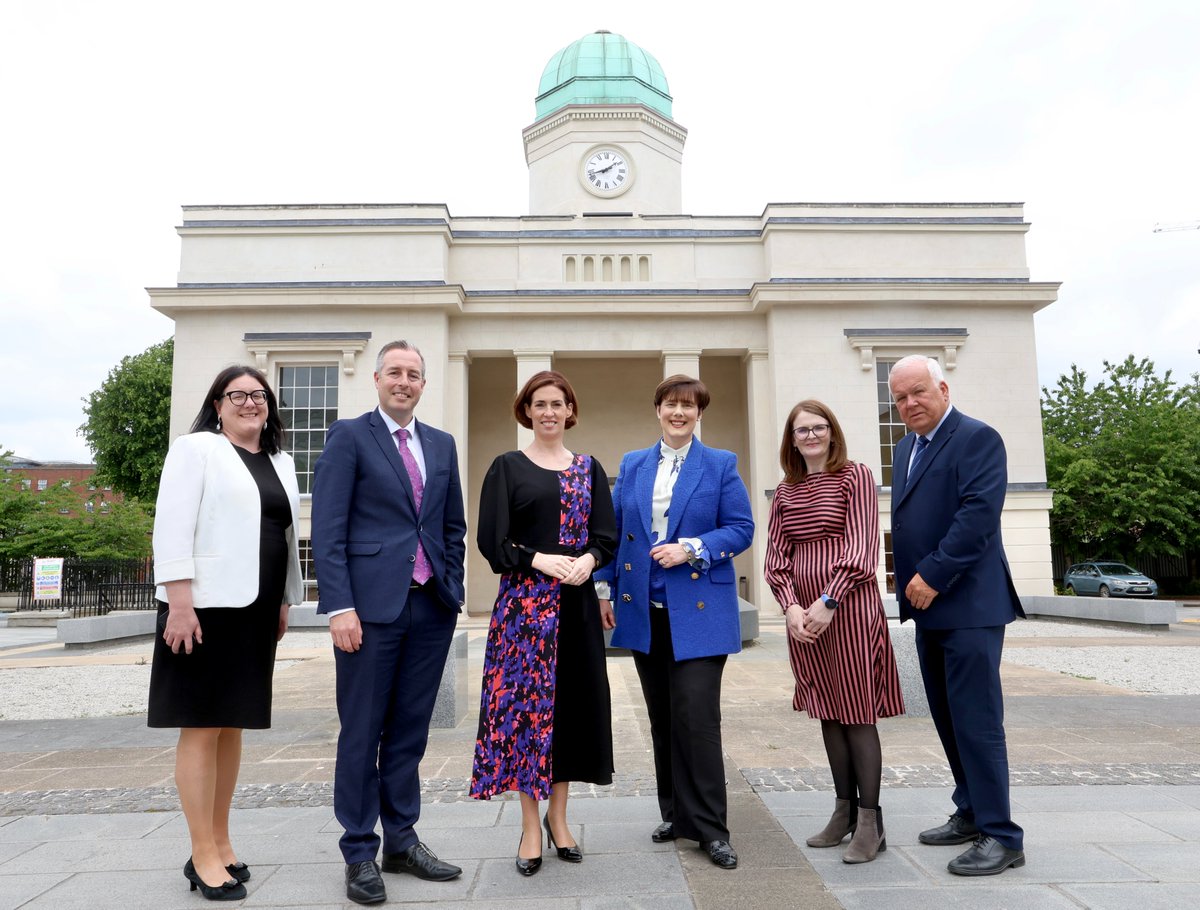 Minister @NormaFoleyTD1 was delighted to welcome Northern Ireland Executive’s Minister for Education @paulgivan & Minister @CArchibald_SF with Minister of State for Special Education & Inclusion @1Hildegarde to the North South Ministerial Council Education Sectoral (NSMC) meeting