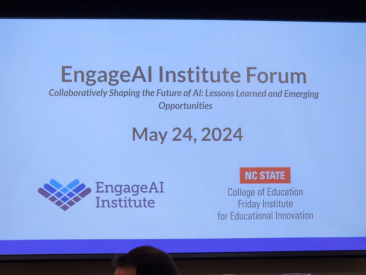 SparkLabCCS's tweet photo. So excited to participate in the EngageAI Institute Forum today at the Friday Institute! https://t.co/xLLBQpMvvY