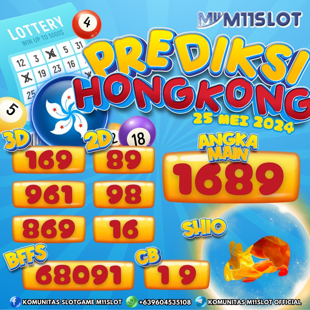 🎰PREDIKSI TOGEL M11SLOT🎰
25 Mei 2024 

#M11SLOT Terlengkap dan Terpercaya di Indonesia✨

✨ Minimal Bett 1.000
✨ 7 Pasaran Togel
✨ Kuis Harian HK total Hadiah 6JT

LINK DAFTAR» shorturl.at/asuS7

#togelonline #togelsydney #togelsingapore #togelhongkong