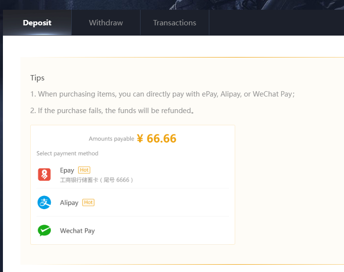 Buff.163 has just completly removed option to deposit funds on their site.