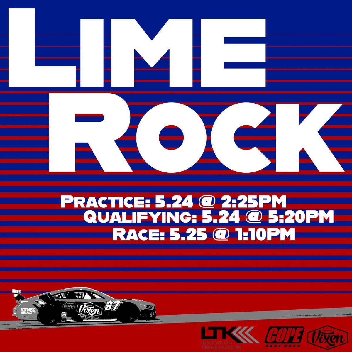 😊 Time to get busy!

🙌 We are at lovely Lime Rock this weekend.

#vixencycle #gotransam #GoLTK #TA2 #motorsport #weekend #pirelli #mavtv #racing #media #pr #Mustang #sports #limerockpark #copecars