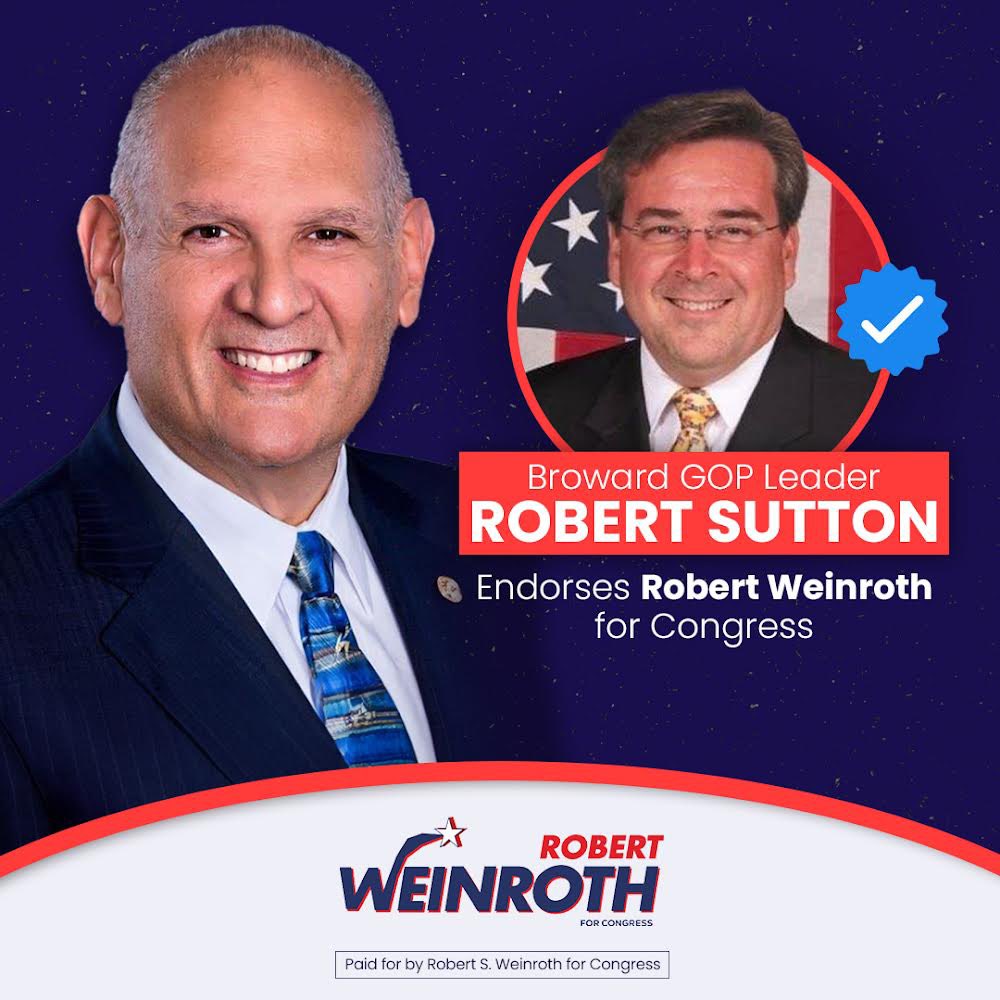 🚨 ENDORSEMENT ALERT 🚨 I'm honored to have the endorsement of Broward GOP leader Robert Sutton. Sutton's unwavering support is crucial as we work to defeat Jared Moskowitz and make Washington work for South Florida families. Read more: rswfl.co/Sutton