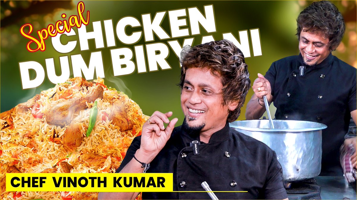 Chicken Dum Biriyani Special Recipe😍 Dr. Chef Vinoth Kumar Interview 👨🏽‍🍳

▶️ youtu.be/3ESKpxPmsxY

#raghavalawrence𓃵 #DrChefVK #DrChefVinothKumar #Rajinikanth #Dhanush #Maatram #Cineulagam