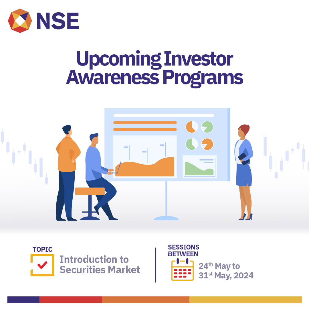 Know more about the Investor Awareness Programs for the next week! Get all the details at bit.ly/3wOZg6R #InvestorAwareness #IAP #InvestorEducation #StockMarket #ShareMarket #InvestorAwarenessPrograms
