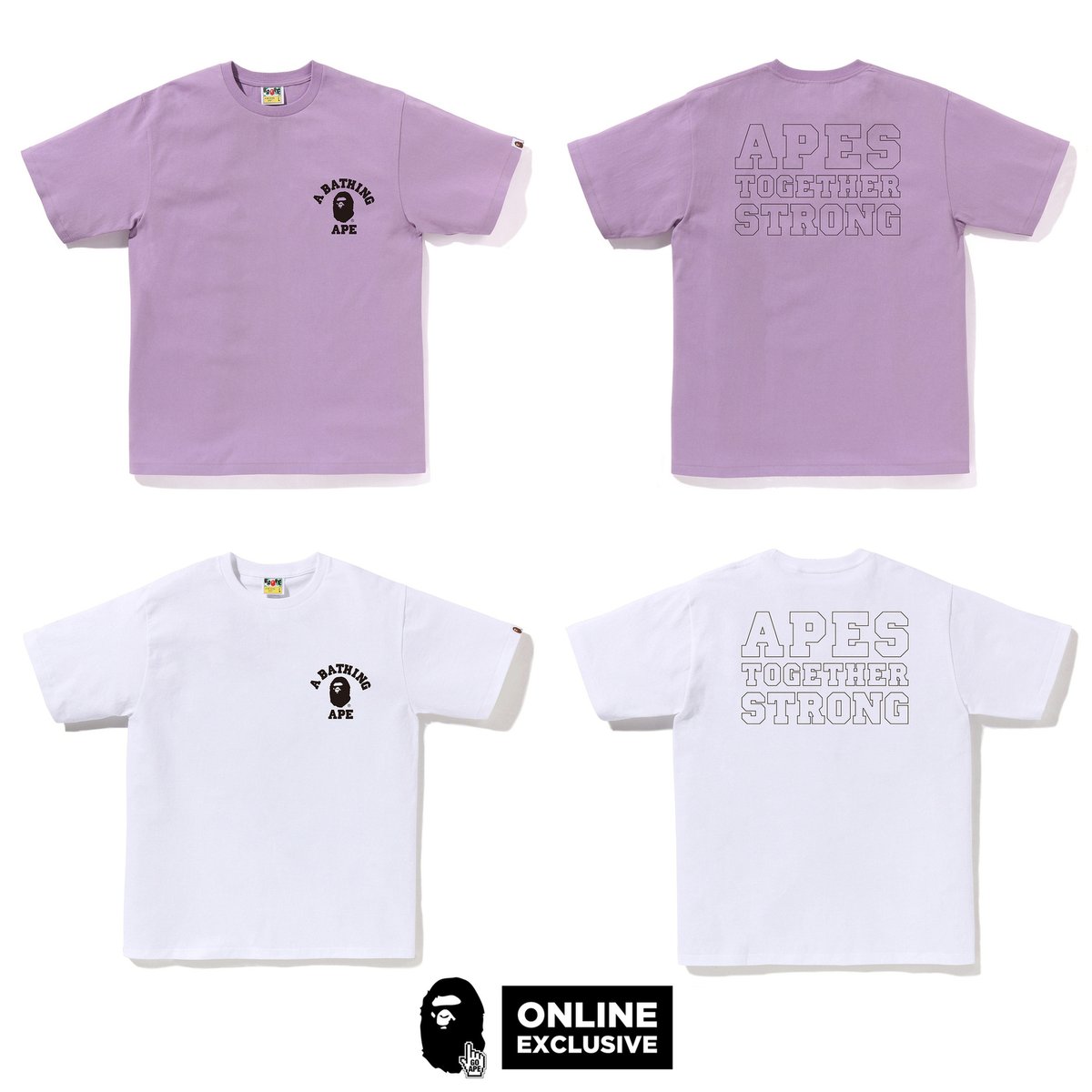 BAPEOFFICIAL's tweet photo. BAPEC EXCLUSIVE TEES will be available exclusively on https://t.co/KulC1U1GBI from May 25th (Sat).
https://t.co/rS4XiLy2H2
#bape #abathingape #BAPEC https://t.co/Ruet174xob