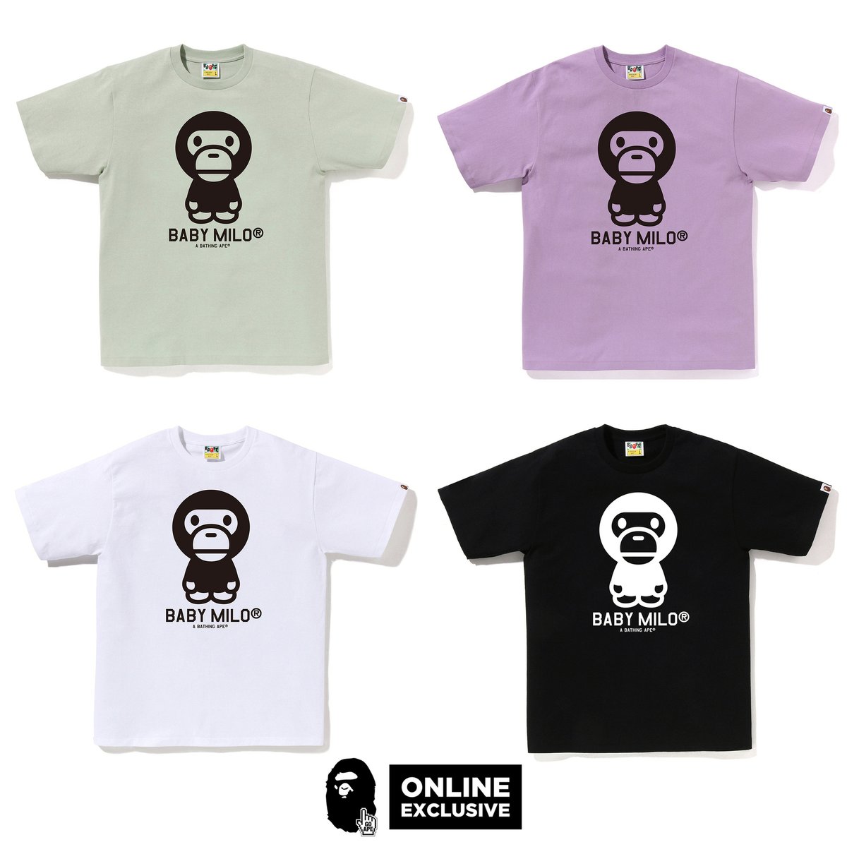 BAPEOFFICIAL's tweet photo. BAPEC EXCLUSIVE TEES will be available exclusively on https://t.co/KulC1U1GBI from May 25th (Sat).
https://t.co/rS4XiLy2H2
#bape #abathingape #BAPEC https://t.co/Ruet174xob