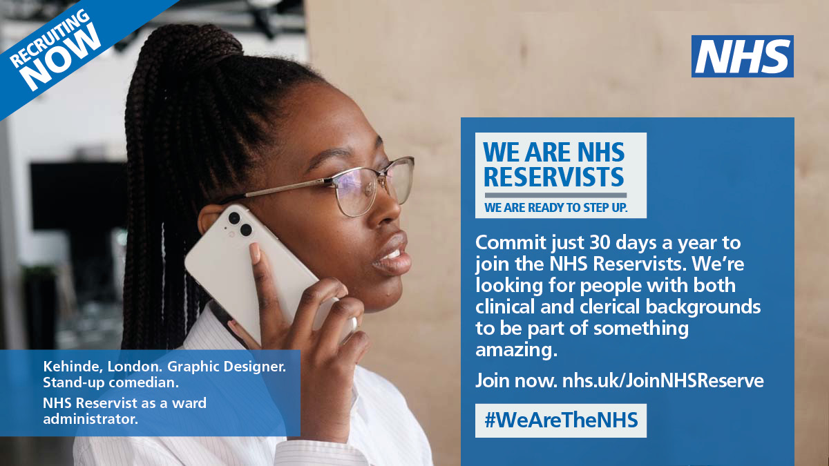 Wanting to broaden your experience to help with future job applications? With a commitment of just 30 days, you could be an NHS Reservist. More details ➡️ healthcareers.nhs.uk/we-are-nhs/nhs… #WeAreNHS