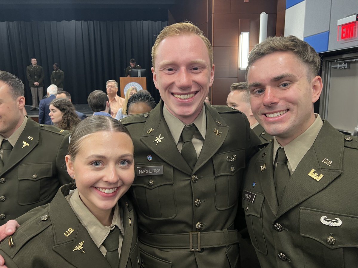 Three Villanova graduates were commissioned as 2nd Lieutenants this week at the Army ROTC Commissioning ceremony at Widener University, including Colin Roche ’24 ME (right). Congrats to 2nd Lt. Roche, as well as to Samantha Wolter ’24 FCN and Connor Nachurski ’24 CLAS!