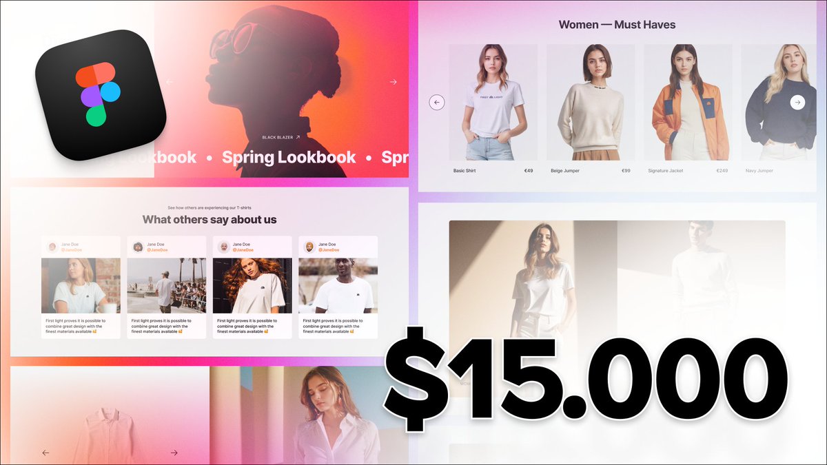 CoenHees's tweet image. 15K USD worth of eCommerce design.
The Figma file is yours for free.

Over 4500+ Shopify stores have implemented designs from this Figma file

Like and Comment “Instant” to receive the link. (must be following)
