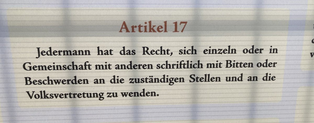 Glückwunsch zum Geburtstag liebes #Grundgesetz! Einer meiner Lieblingsartikel ist Art. 17