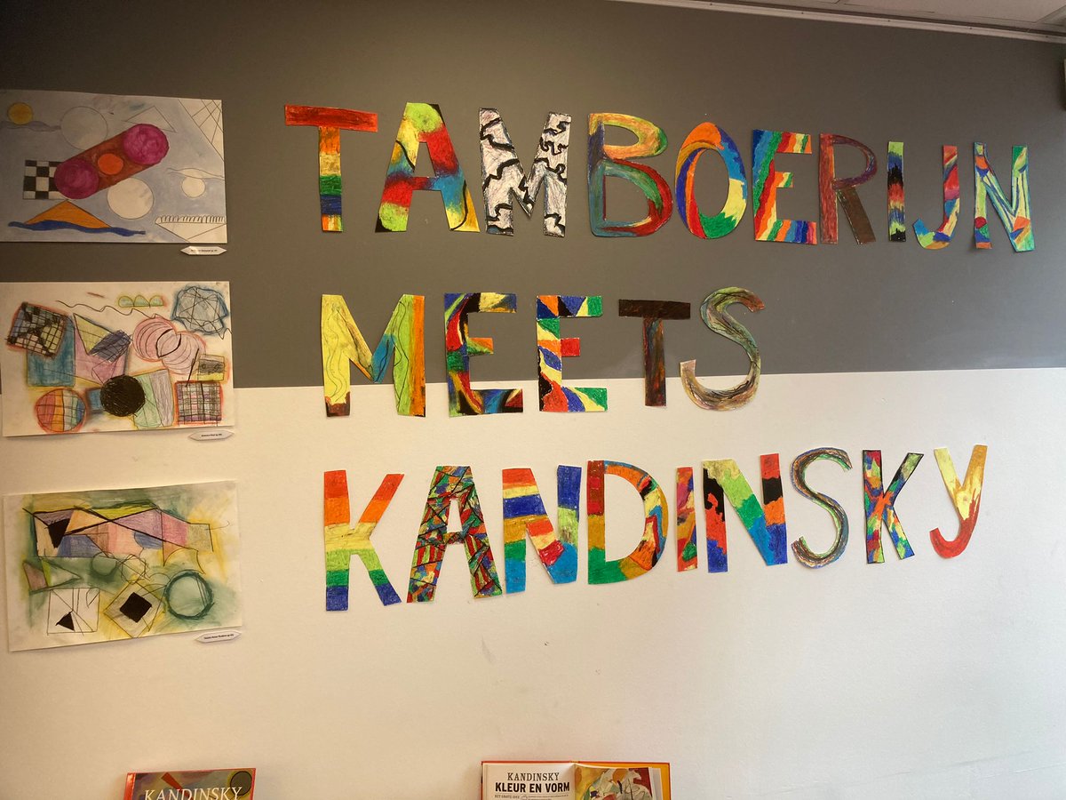 𝐓𝐚𝐦𝐛𝐨𝐞𝐫𝐢𝐣𝐧 𝐦𝐞𝐞𝐭𝐬 𝐊𝐚𝐧𝐝𝐢𝐧𝐬𝐤𝐲
Leerlingen van de Tamboerijn hebben keihard gewerkt aan een kunstzinnig project geïnspireerd op Kandinsky. Vanaf vandaag (14:30u) zijn de werken te bewonderen in de OBA Reigersbos. 
#kandinsky #zonova #basisonderwijs #oba