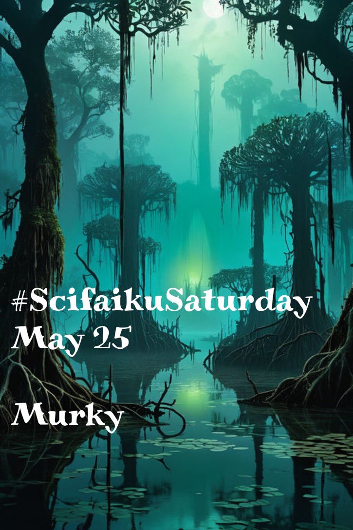 For @HawkandYoung… The 05-25 #ScifaikuSaturday #image below — and this weekend’s word #prompt — reminds us that things are never truly transparent. Rather, they’re usually quite #murky! Use the “MURKY” prompt in your #SciFaiku any way you like. #haiku #SciFi #Poetry