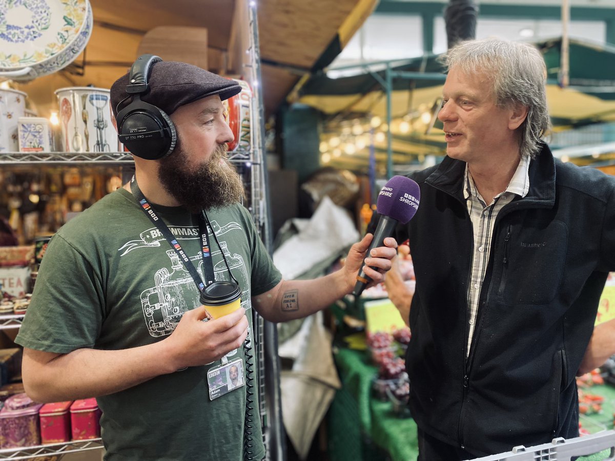 What a special time we had hosting @BBCShropshire this morning. Big thanks to Adam Green, Michaela Wylde, Tim Barnes and the rest of the crew for broadcasting their fab Breakfast Show from here, interviewing traders and customers as part of @LYLMuk fortnight.🎤