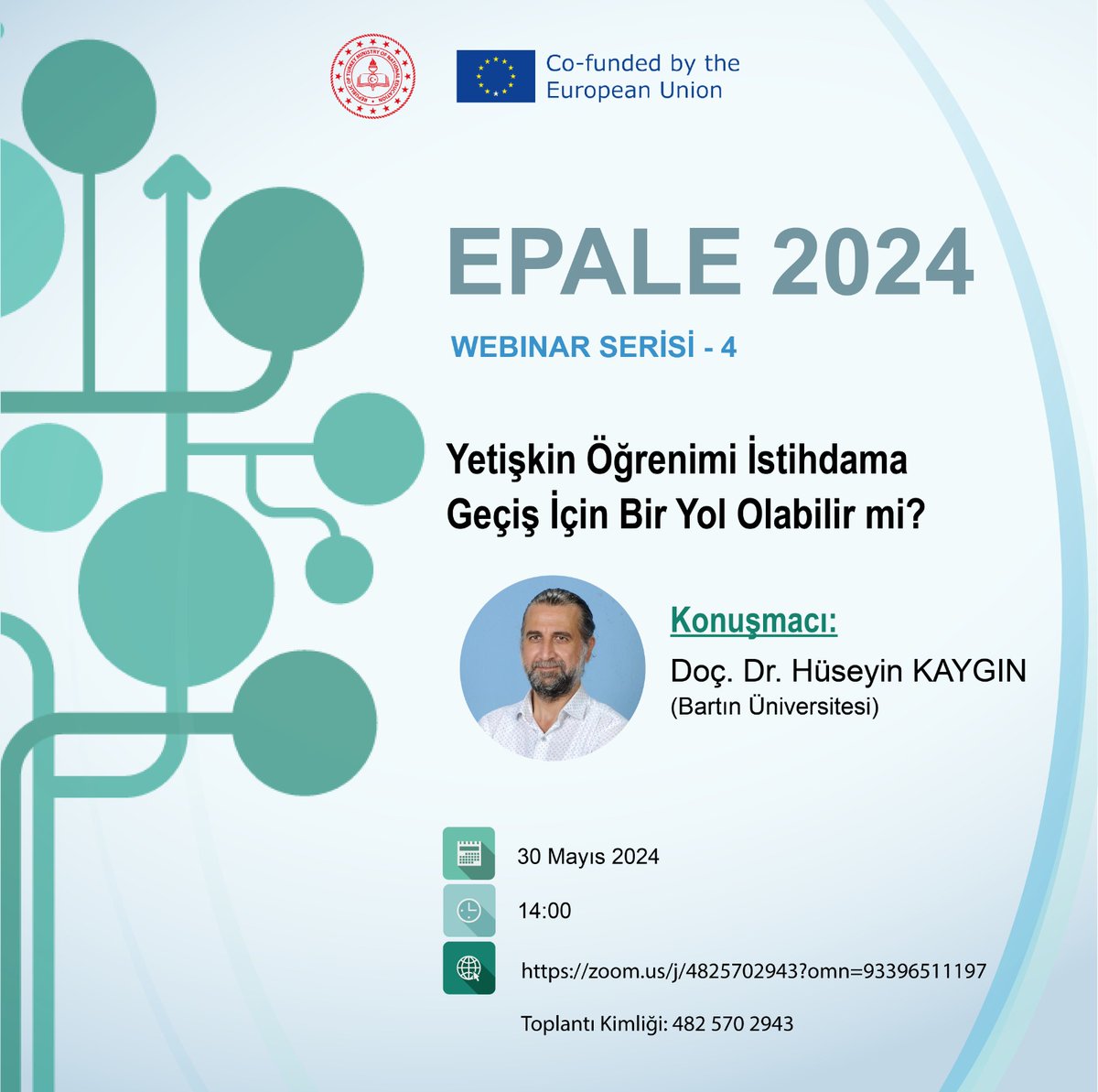 Web Seminerimizin 4. oturumunda istihdama geçiş hususunda yetişkin eğitiminin rolü ele alınacak.