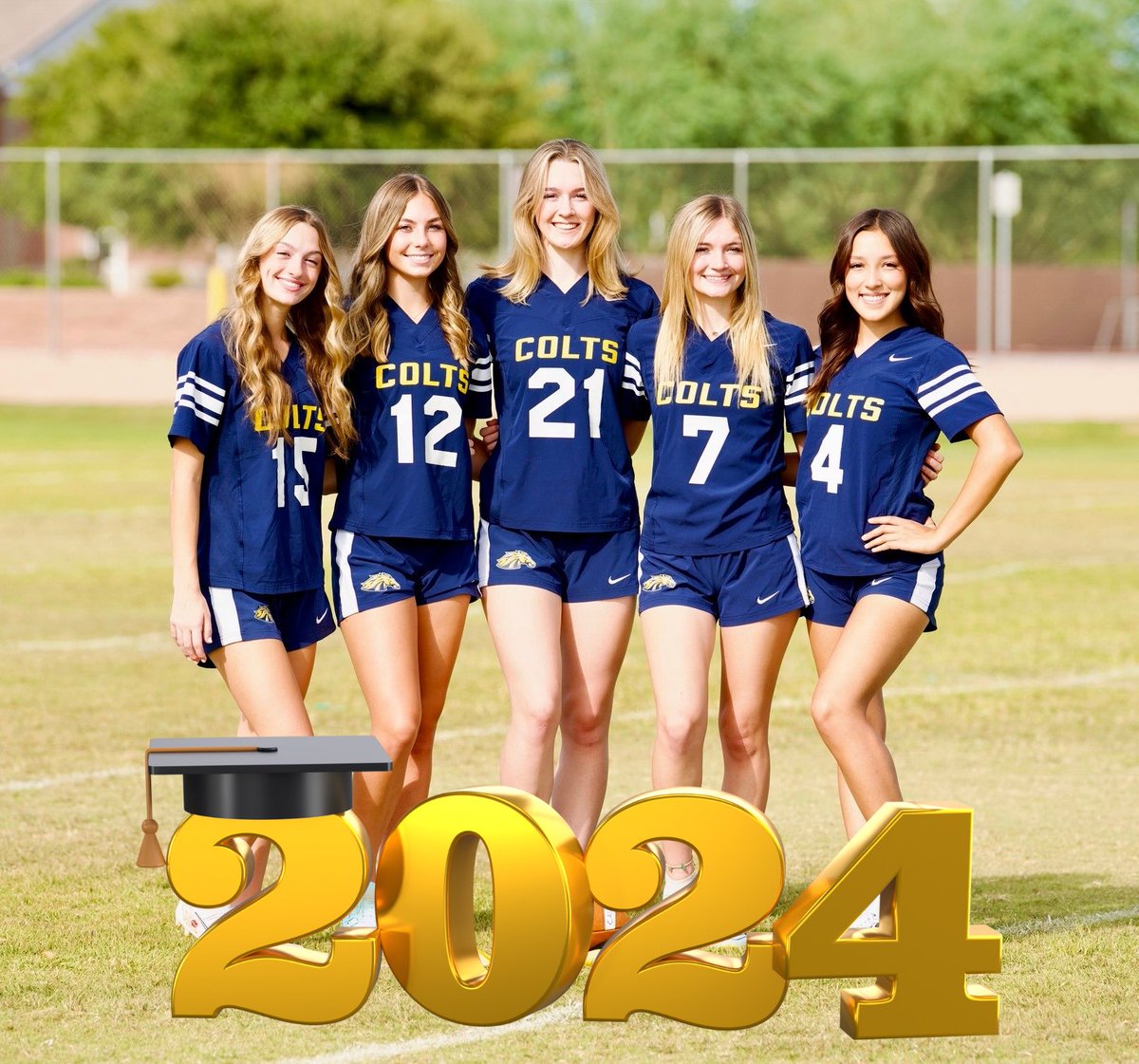 Congratulations to our seniors! #2024 #girlswhoplay🏈🎓